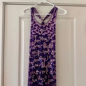 Wet Seal Purple Sequin Dress
